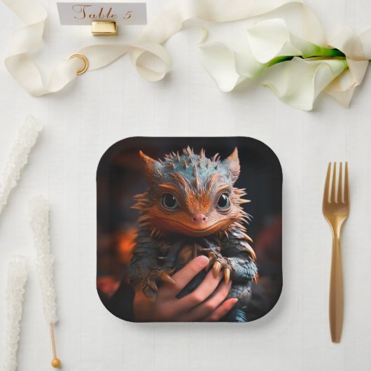 Dragon Baby Pappteller (Hochzeit)