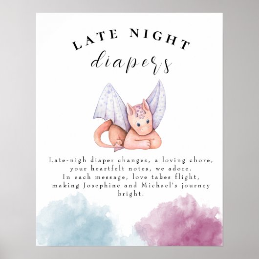 Dragon Baby Shooter Spate Night Diapers Poster (Vorne)