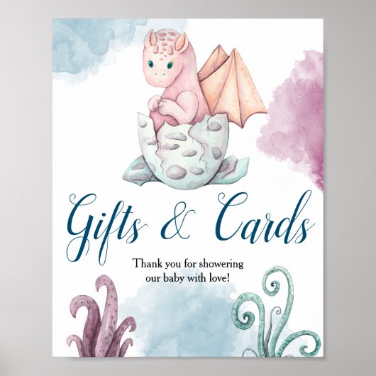 Dragon Baby Shooting Geschenk und Karten Display P Poster (Vorne)