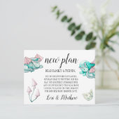 Dragon Baby Shower - Ankündigung zur Änderung der  Postkarte (Stehend Vorderseite)