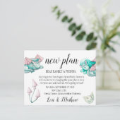 Dragon Baby Shower - Ankündigung zur Änderung der Postkarte (Stehend Vorderseite)