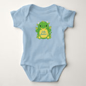 Dragon Baby Shower Blue Baby Strampler (Vorderseite)
