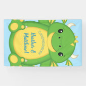 Dragon Baby Shower Blue Banner (Horizontal)