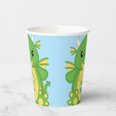 Dragon Baby Shower Blue Pappbecher (Links)