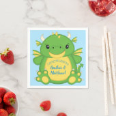 Dragon Baby Shower Blue Serviette (Beispiel)