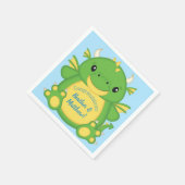Dragon Baby Shower Blue Serviette (Ecke)