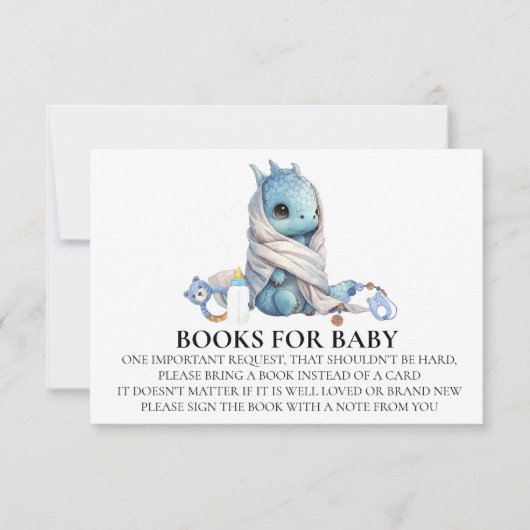 Dragon Baby Shower Book for Baby Einladung (Vorderseite)