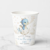 Dragon Baby Shower Boy Blue Cute Paper Cups Pappbecher (Vorderseite)