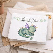 Dragon Baby Shower Dankeskarte