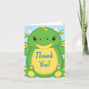 Dragon Baby Shower Dankeskarte