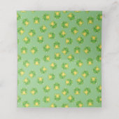 Dragon Baby Shower Green Platzkarte (Innenseite Aufgefaltet)