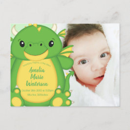 Dragon Baby Shower Green Postkarte