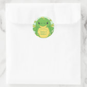 Dragon Baby Shower Green Runder Aufkleber (Tasche)