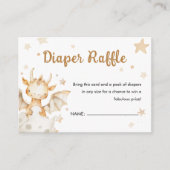 Dragon Baby Shower Niedlich Boho Diaper Raffle Begleitkarte (Vorderseite)