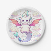 Dragon Baby Shower Pappteller (Vorderseite)