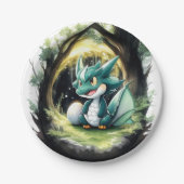 Dragon Baby Shower Pappteller (Vorderseite)