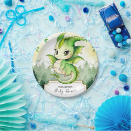 Dragon Baby Shower Pappteller