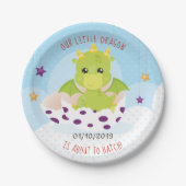 Dragon Baby Shower Pappteller (Vorderseite)
