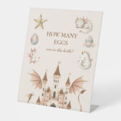 Dragon Baby Shower Pedestal Schild (Vorderseite)