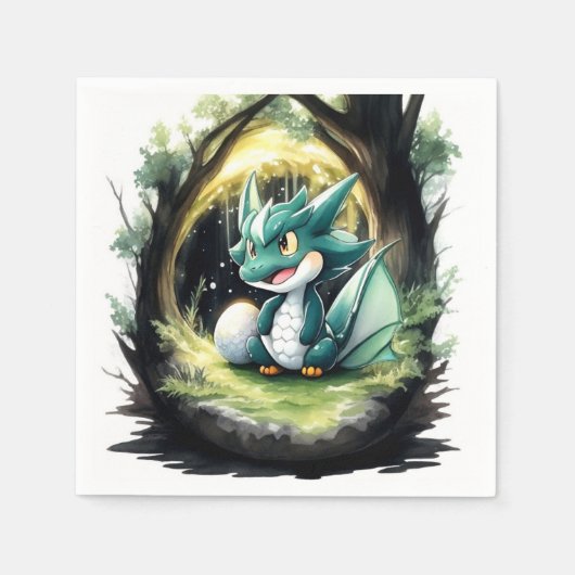 Dragon Baby Shower Serviette (Vorderseite)