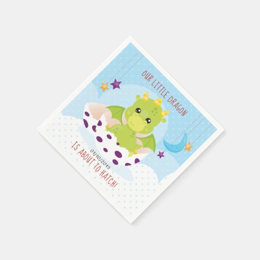 Dragon Baby Shower Serviette (Ecke)