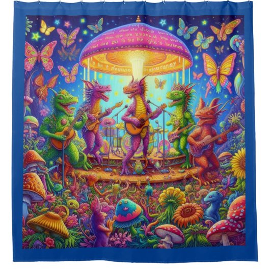 Dragon Band Jam Duschvorhang (Vorderseite)