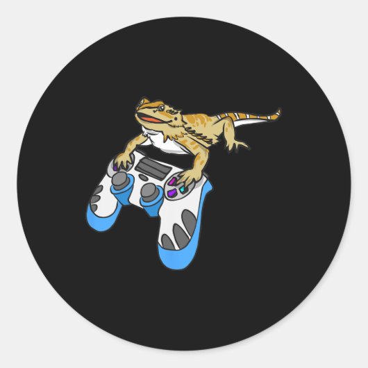 Dragon Bartded Dragons Lizard Runder Aufkleber (Vorderseite)