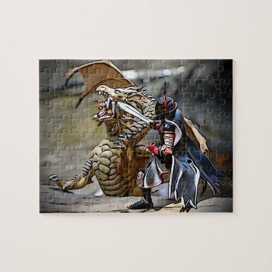 Dragon Battle am Fluss Puzzle (Horizontal)