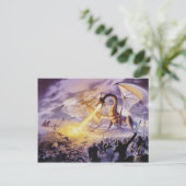 Dragon Battle Postcard Postkarte (Stehend Vorderseite)