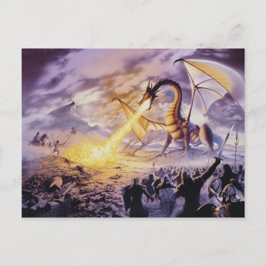 Dragon Battle Postcard Postkarte (Vorderseite)