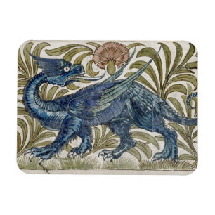 "Dragon"-Bauart für eine Fliese (w/c auf Papier) Magnet