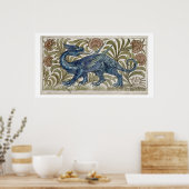 "Dragon"-Bauart für eine Fliese (w/c auf Papier) Poster (Küche)