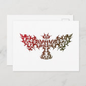 Dragon Bird Tribal Tattoo Postcard Postkarte (Vorne/Hinten)