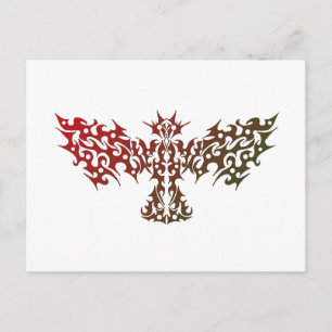 Dragon Bird Tribal Tattoo Postcard Postkarte