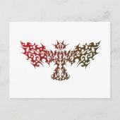 Dragon Bird Tribal Tattoo Postcard Postkarte (Vorderseite)