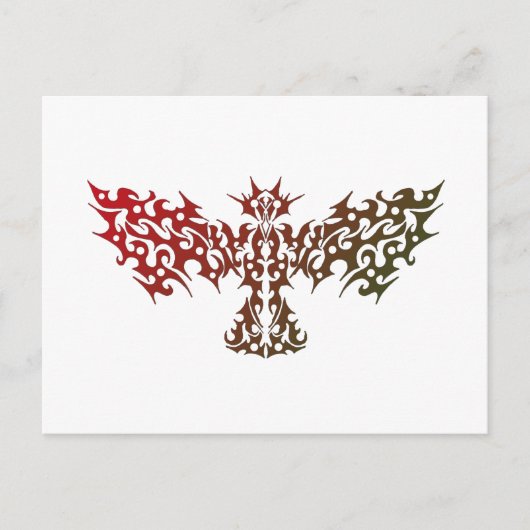 Dragon Bird Tribal Tattoo Postcard Postkarte (Vorderseite)