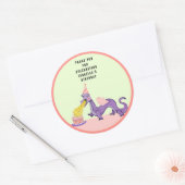 Dragon Birthday Classic Round Sticker (Umschlag)