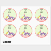 Dragon Birthday Classic Round Sticker (Blatt)