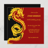 Dragon Birthday Einladung (Vorne/Hinten)
