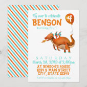 Dragon Birthday Einladung (Vorne/Hinten)