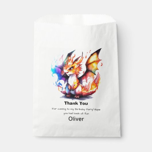 Dragon Birthday Geschenktütchen (Vorderseite)