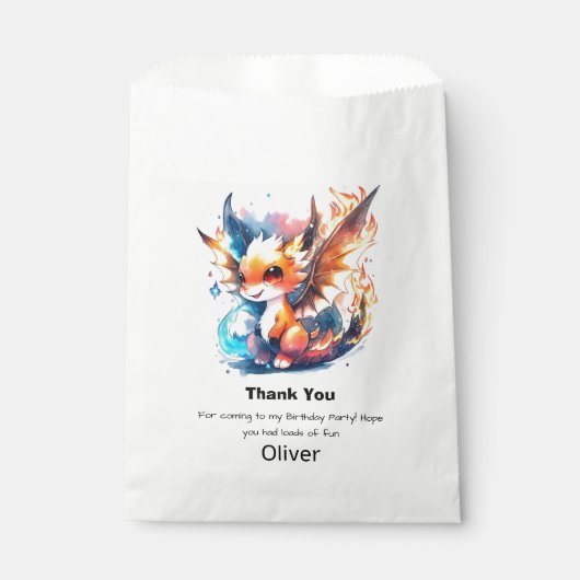 Dragon Birthday Geschenktütchen (Vorderseite)