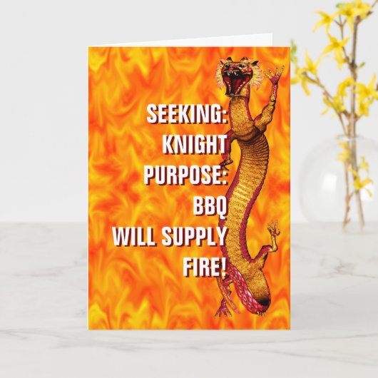 Dragon Birthday Karte (Gelbe Blume)