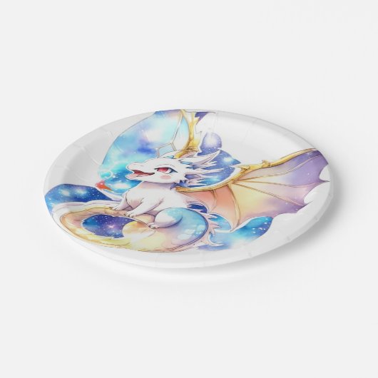 Dragon Birthday Pappteller (Schrägansicht)