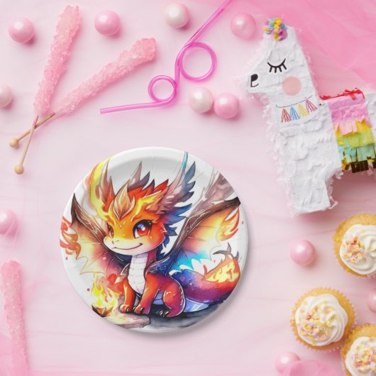Dragon Birthday Pappteller (Party)