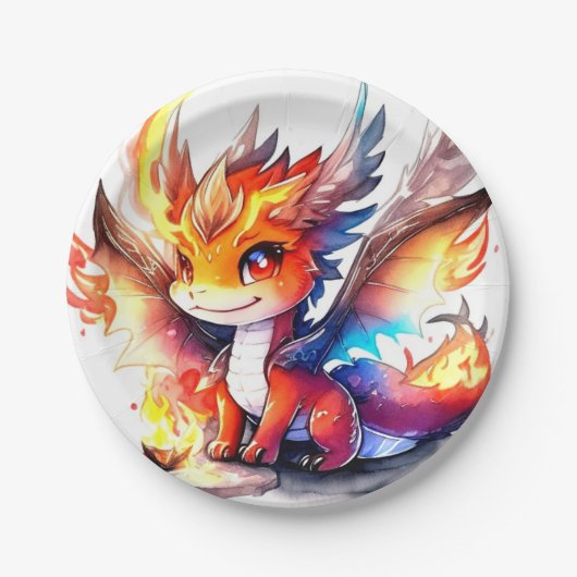 Dragon Birthday Pappteller (Vorderseite)