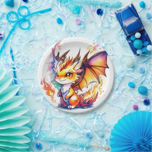Dragon Birthday Pappteller (Party)