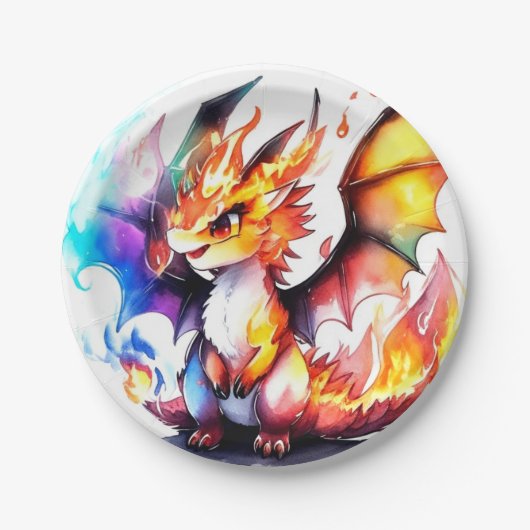 Dragon Birthday Pappteller (Vorderseite)