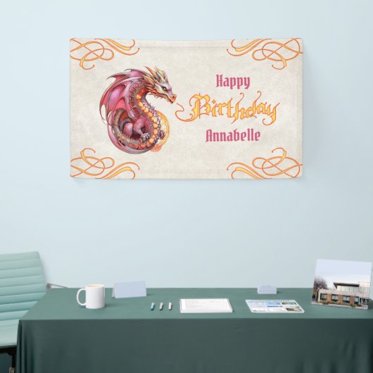 Dragon Birthday Party Banner (Messeveranstaltung)