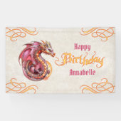 Dragon Birthday Party Banner (Horizontal)
